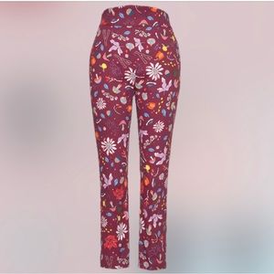 'Plum First Frost' Print trousers (discontinued) - Pinup Girl